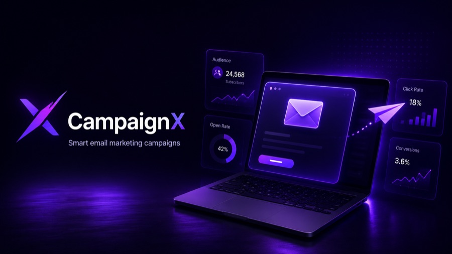 CampaignX AI outreach dashboard preview